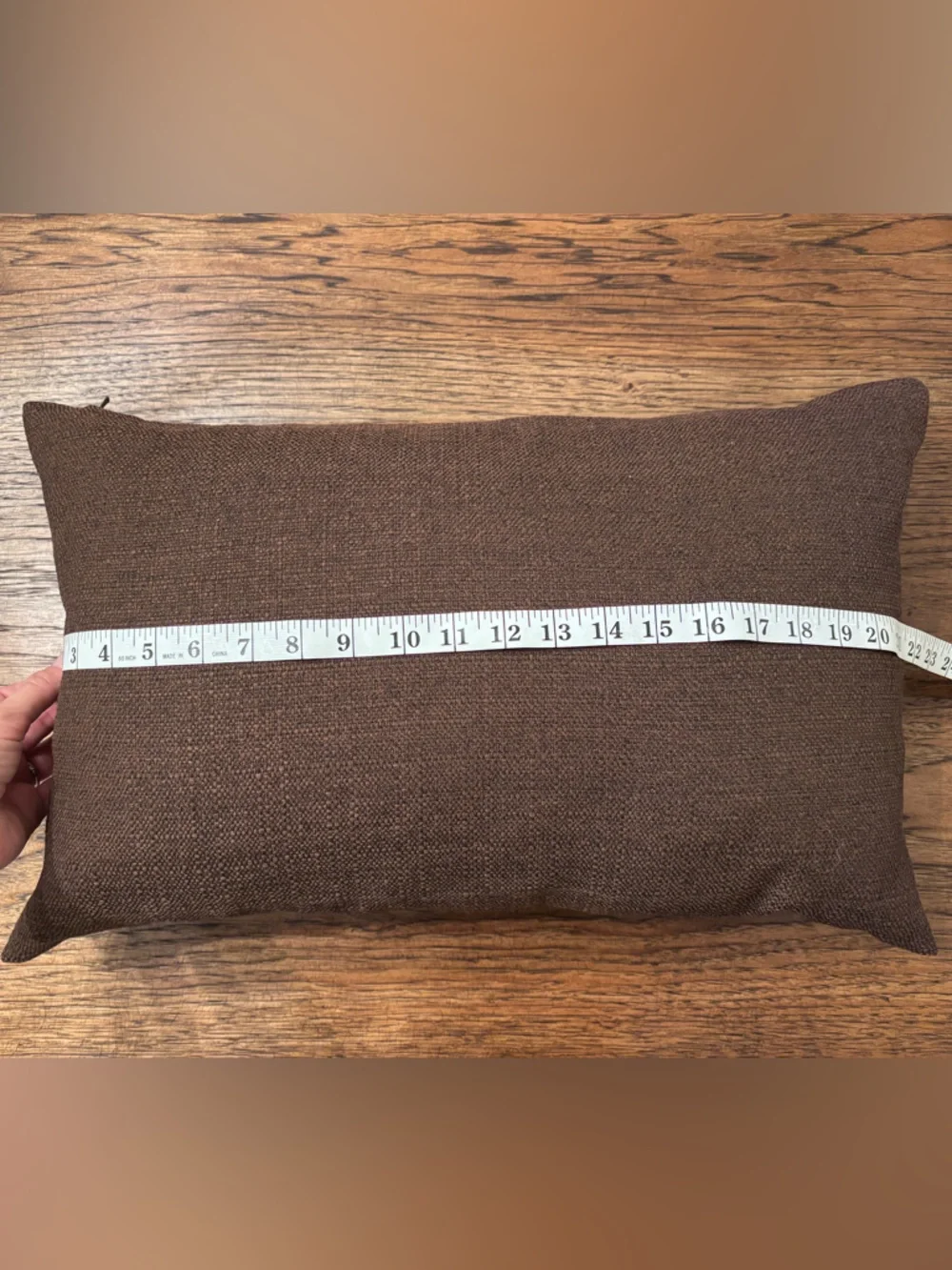 Howard Elliot Designer Chocolate Textured Lumbar Pillow 14x22 Down Insert NWT